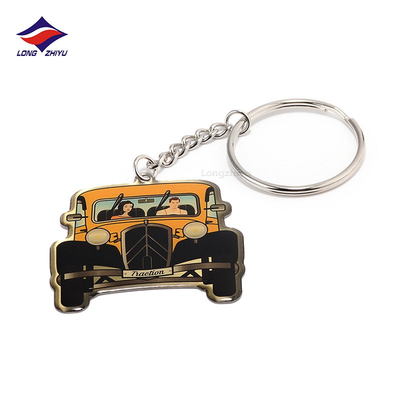 Longzhiyu 17 Years Maker Car Logo Keychain Custom Brand Metal Keyring 3D Full Metal Key Chain Souvenir Crafts Factory Wholesale