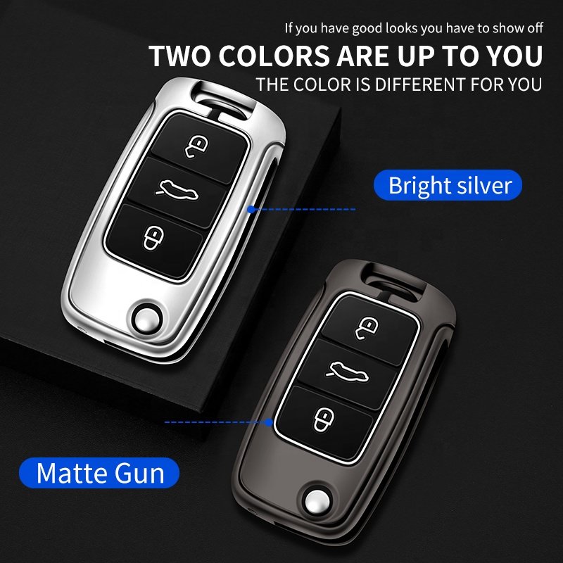 Wholesale Hot Sale Gun Metal Car Key Cover Case Premium Accessories for Cars