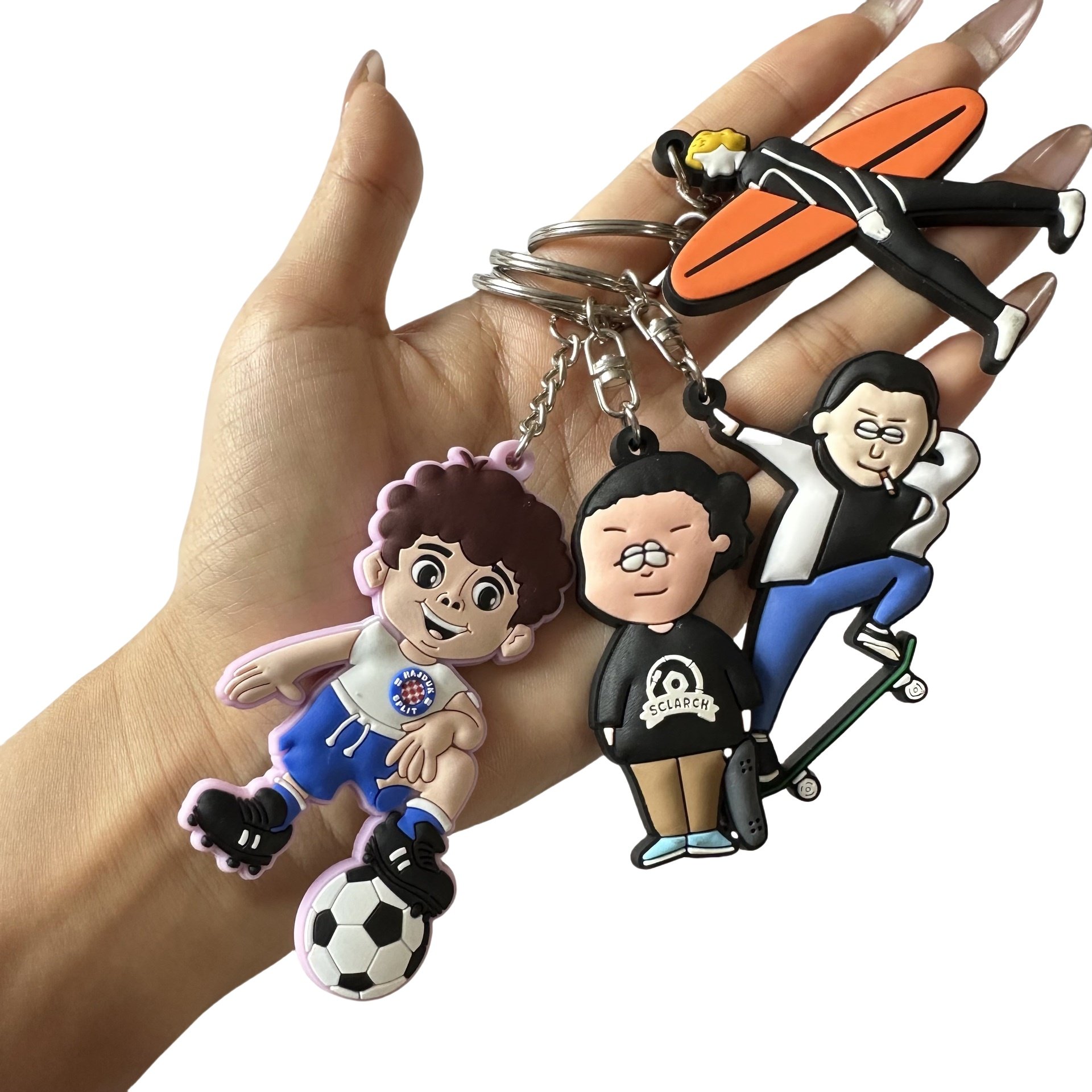 custom rubber keyring 2024 new design key rings cute car logo keychain PVC rubber silicone key chain