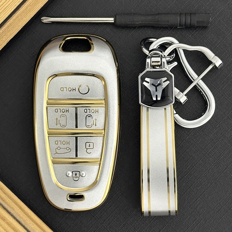 Quicksand TPU Key Fob Cover Fit for Hyundai Elantra Sonata Kia Forte Optima Spectra Protector car key case Accessories
