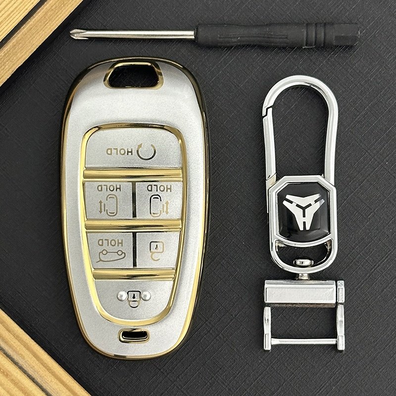 Quicksand TPU Key Fob Cover Fit for Hyundai Elantra Sonata Kia Forte Optima Spectra Protector car key case Accessories