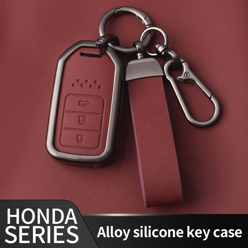 Professional Manufacturers' Custom Leather Car Key Fob Case Zinc Alloy Key Covers New Design Car Protection Key Accessories