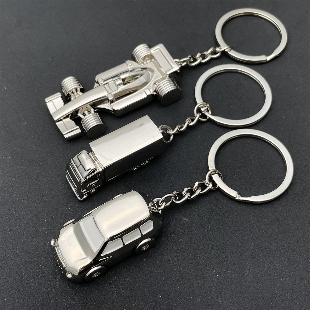 Wholesale Car Accessories promotional Custom Logo Blank Metal Mini 3D car Key Chain