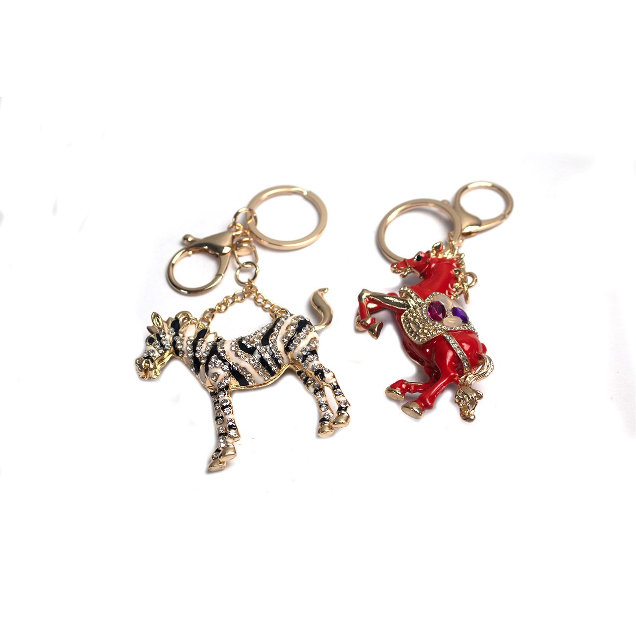 Dubai camel metal keychain rhinestone ornament fashion diamond wallet bag car hanging accessories for souvenir tourism gift