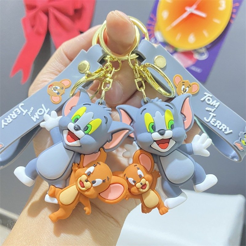 3d Cute Custom Design Animal Keychain Oem Soft Rubber Car Bag Backpack Pendant Doll Accessories Pvc Key Chain