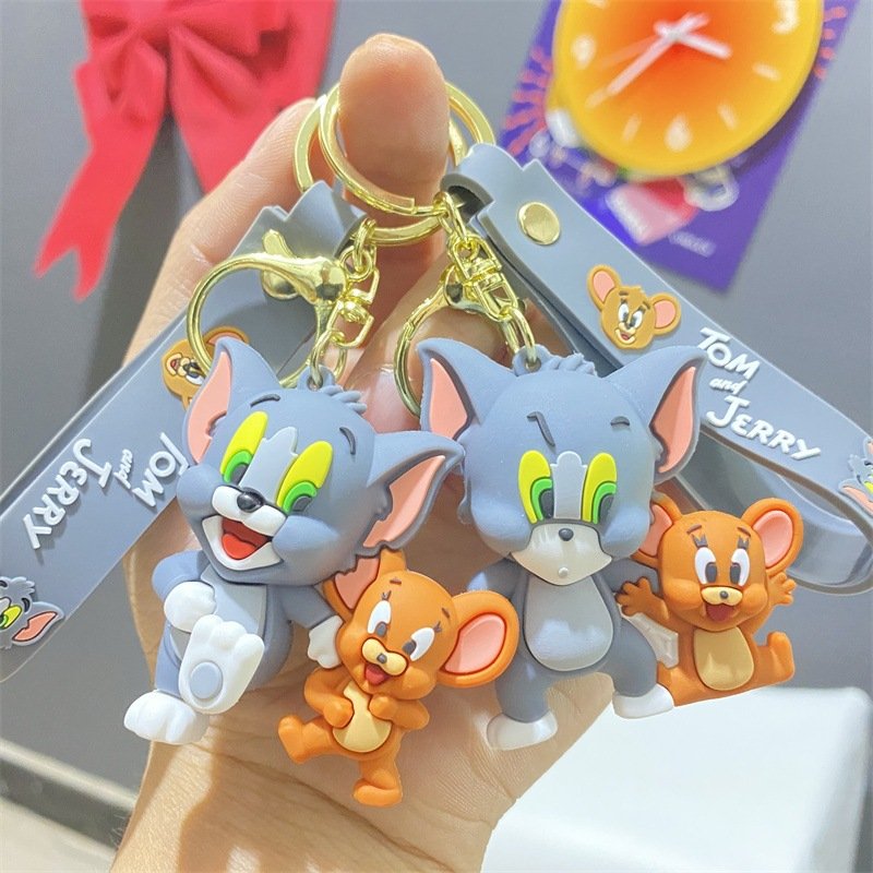 3d Cute Custom Design Animal Keychain Oem Soft Rubber Car Bag Backpack Pendant Doll Accessories Pvc Key Chain