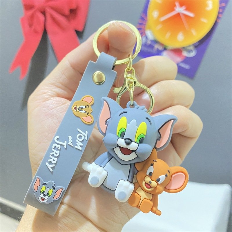 3d Cute Custom Design Animal Keychain Oem Soft Rubber Car Bag Backpack Pendant Doll Accessories Pvc Key Chain