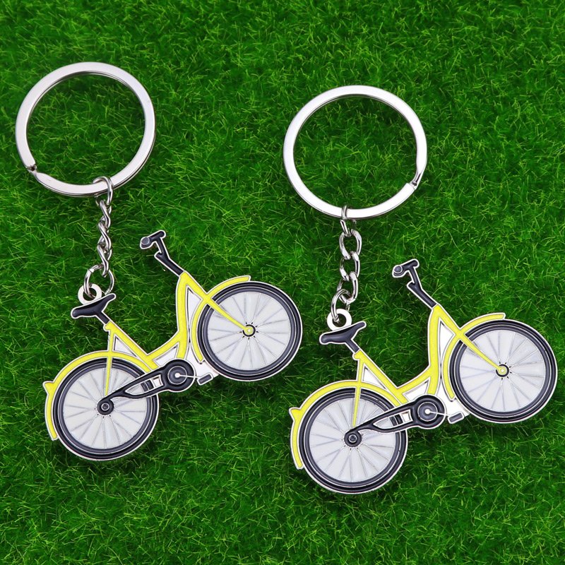 Custom 3D Sport Metal Bicycle Key chain Bag Charm Pendant Gift Bike Cycling Riding Keyring mini mountain bike keychains