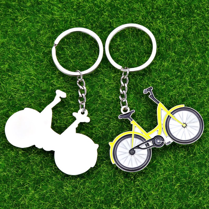 Custom 3D Sport Metal Bicycle Key chain Bag Charm Pendant Gift Bike Cycling Riding Keyring mini mountain bike keychains