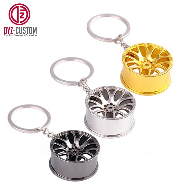 Creative Hot Auto Part Model Wheel Rim Tyre Metal Keychain Car Accessories