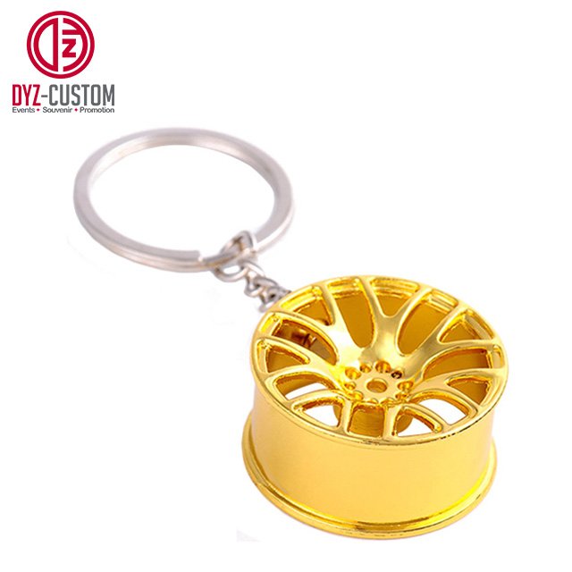Creative Hot Auto Part Model Wheel Rim Tyre Metal Keychain Car Accessories