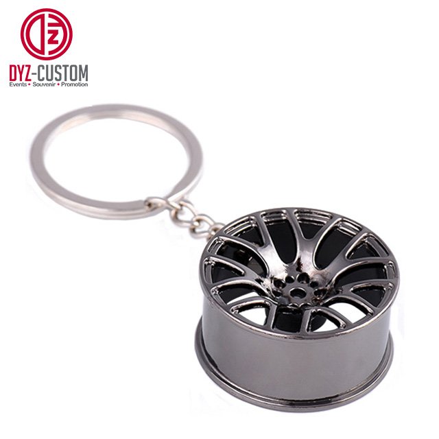 Creative Hot Auto Part Model Wheel Rim Tyre Metal Keychain Car Accessories