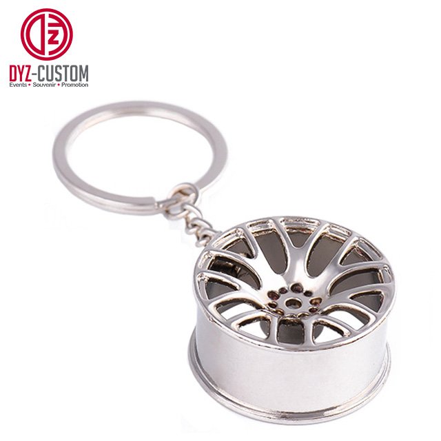 Creative Hot Auto Part Model Wheel Rim Tyre Metal Keychain Car Accessories