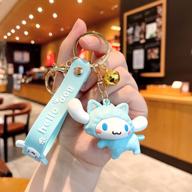 Wholesale 3d Keychain Charm Bag Pendant Cartoon Anime Keychain Accessories Lovely Hello Kitty Melody Kurumi Key Chains