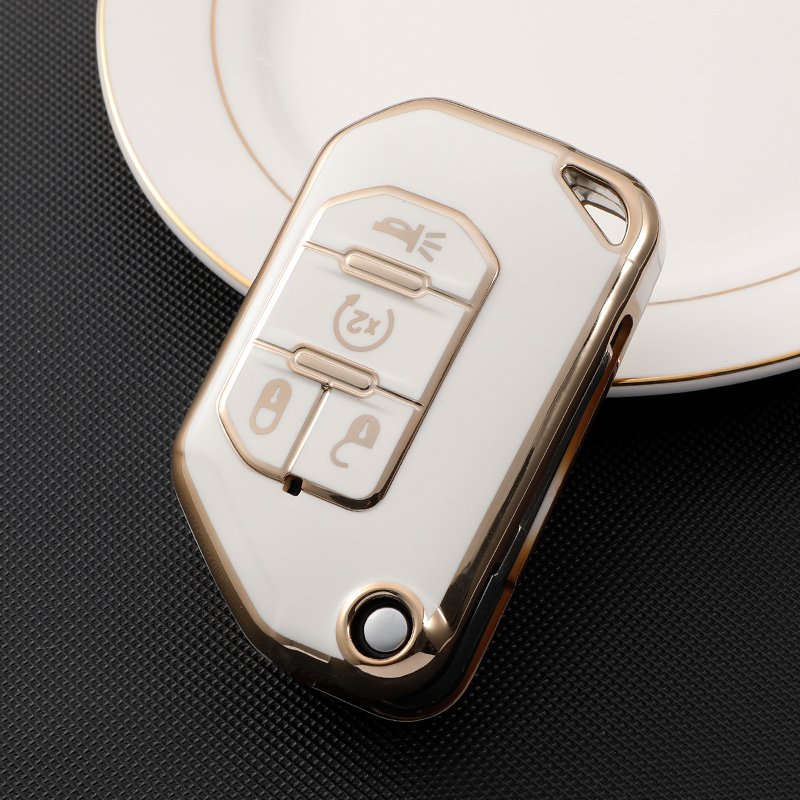 Tpu key fob cover for Jeep , Flip Key Case for Jeep accessories 2020-2021 Gladiator JT Sahara JLU 2018-2021 Wrangler JL Rubicon