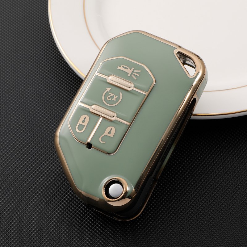 Tpu key fob cover for Jeep , Flip Key Case for Jeep accessories 2020-2021 Gladiator JT Sahara JLU 2018-2021 Wrangler JL Rubicon
