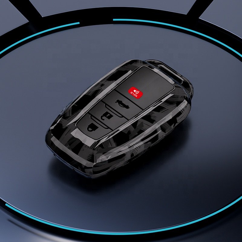 ABS Carbon Fiber Car Key Case Cover For Toyota Prius Camry Corolla CHR C-HR RAV4 Land Cruiser Prado Protector Shell Accessories