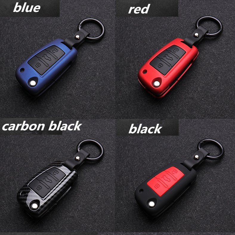 Silicone Key Fob Cover Case Protected Skin Set For Audi A1 A2 A3 TT Q3 Q5 R8 S6 S7 SQ5 RS5 Flip Folding Remote Keyless