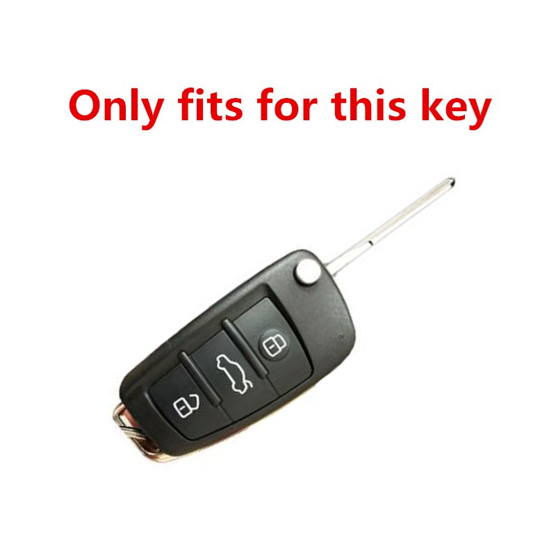 Silicone Key Fob Cover Case Protected Skin Set For Audi A1 A2 A3 TT Q3 Q5 R8 S6 S7 SQ5 RS5 Flip Folding Remote Keyless