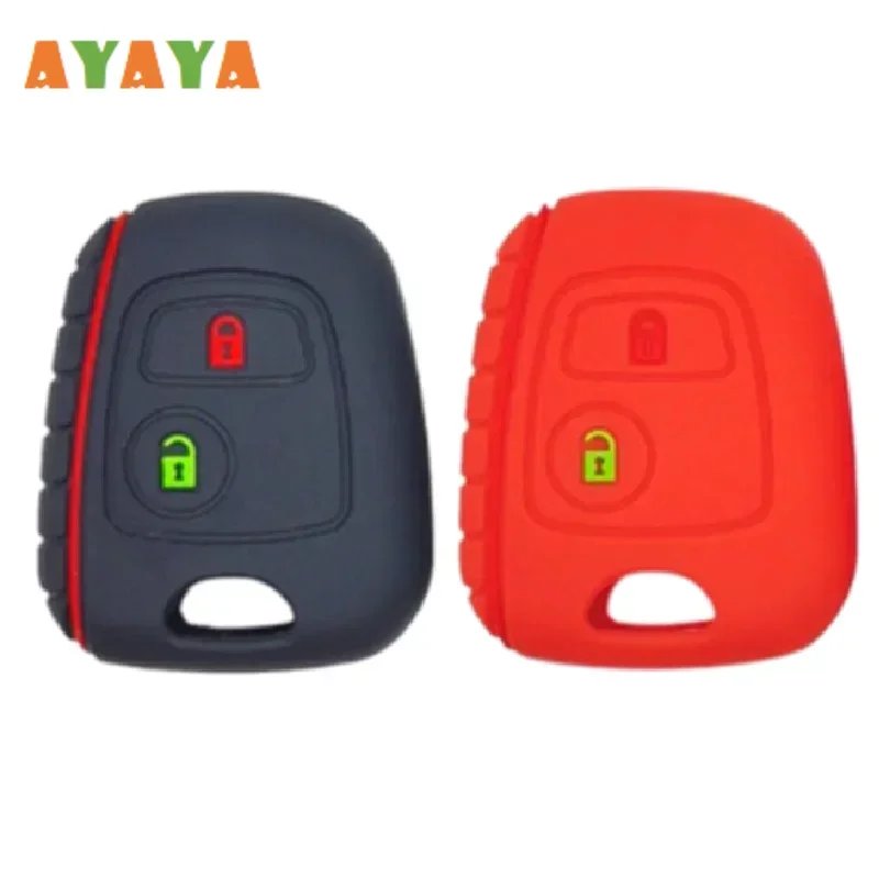 Silicone Car Key Case for Peugeot 207 206 107 307 406 for Citroen C3 C2 C1 Berlingo Xsara Picasso Cover Shell Fob Accessories