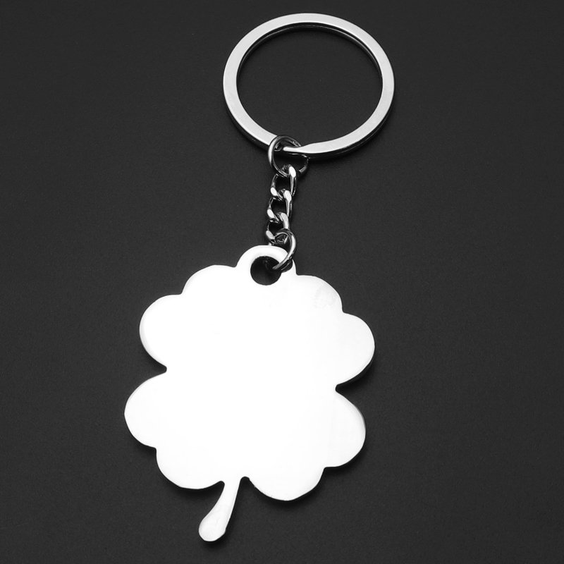 Creative Metal Clover Key chain Car Key ring Pendant Can Be Customized LOGO for Women Bag Charm or Teachere Students Sifts