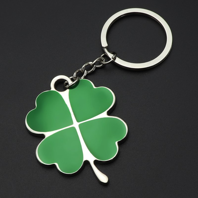 Creative Metal Clover Key chain Car Key ring Pendant Can Be Customized LOGO for Women Bag Charm or Teachere Students Sifts