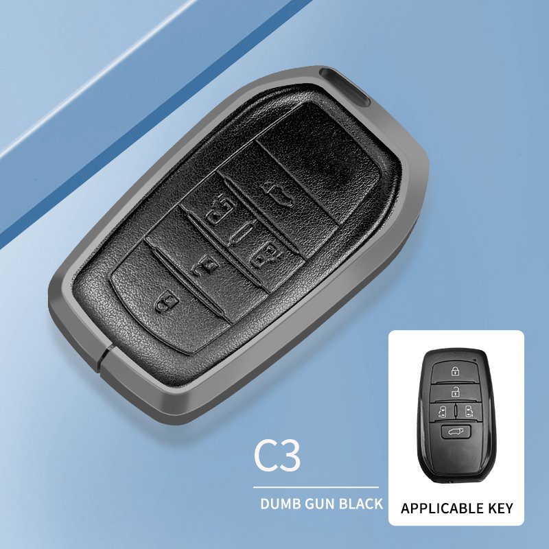 Factory customization Aluminum alloy full cover Protective Key chain Keys Bag Car Key Case Accessories for Toyota use C3