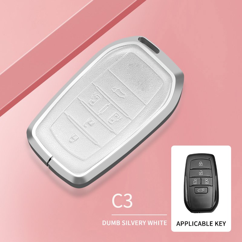 Factory customization Aluminum alloy full cover Protective Key chain Keys Bag Car Key Case Accessories for Toyota use C3