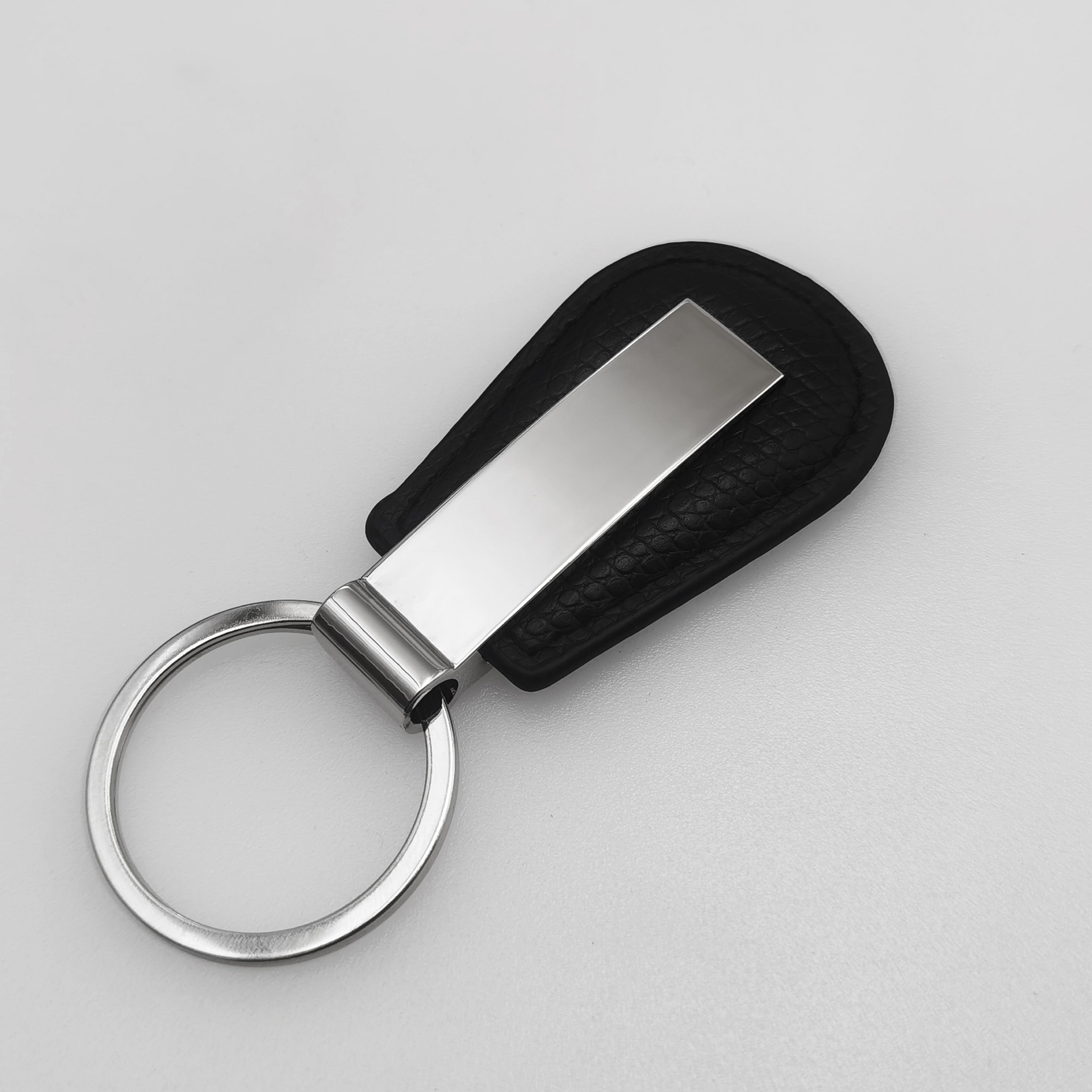 Personalized laser engraving logo sublimation blank faux leather key chain holder ring custom luxury car pu leather keychain