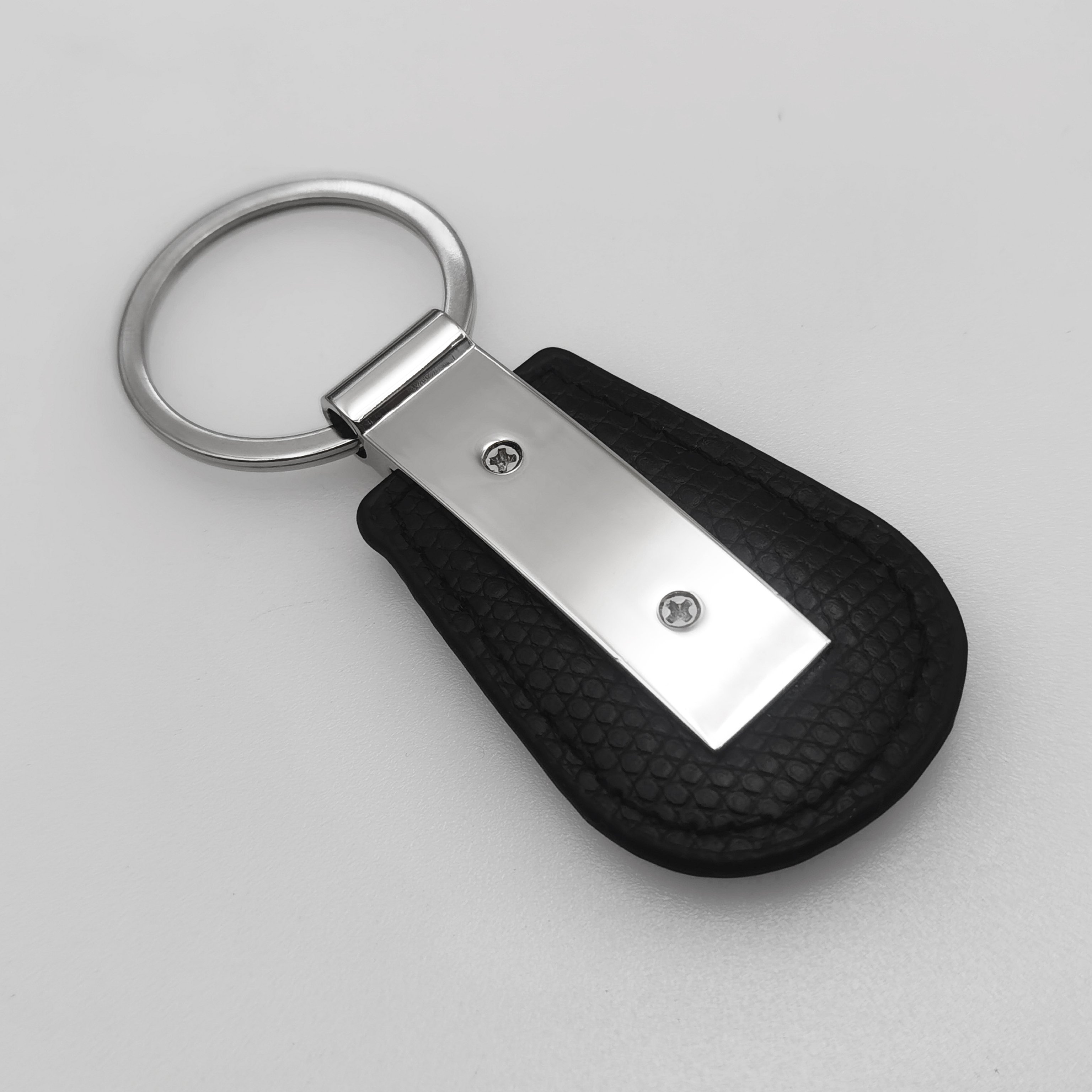 Personalized laser engraving logo sublimation blank faux leather key chain holder ring custom luxury car pu leather keychain