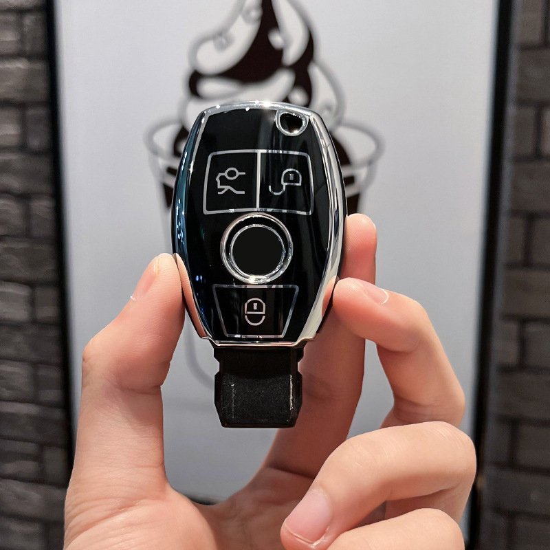 Soft TPU Remote Smart Car Key Case Cover For Mercedes Benz W203 W204 W211 CLK C180 E200 AMG C E S Class