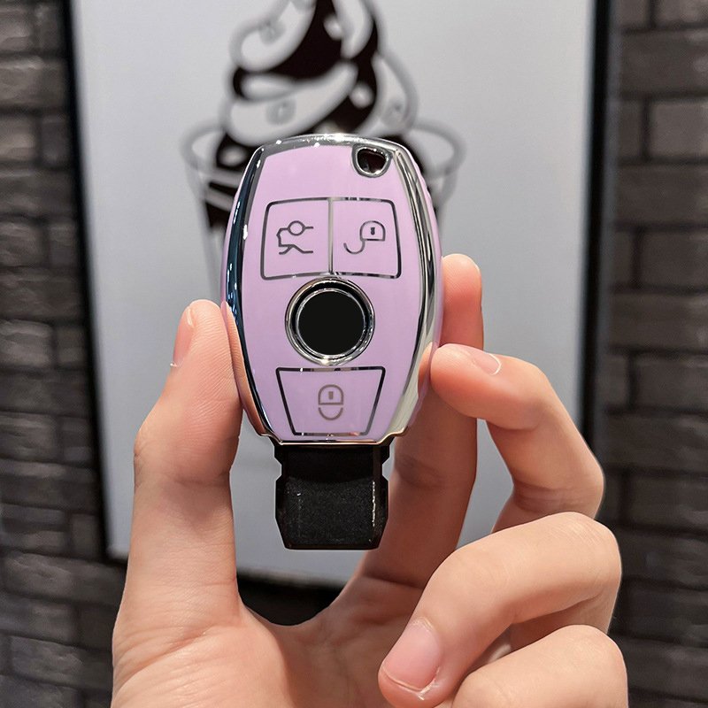 Soft TPU Remote Smart Car Key Case Cover For Mercedes Benz W203 W204 W211 CLK C180 E200 AMG C E S Class