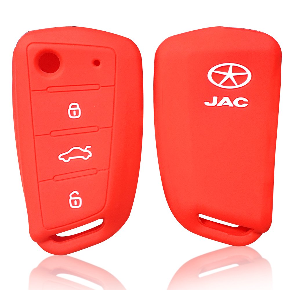 Silicone Car Key Cover Case For JAC S2 Refine S3 S4 S5 S7 R3 A5 2017 2018 2019 2020 Keyring Accessories Key Holder Set Fob Shell