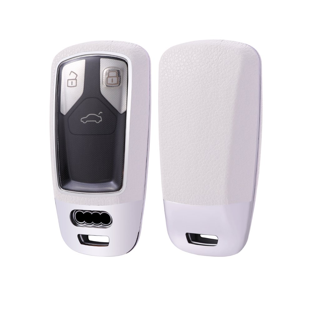 For Audi leather Key Fob Cover 3 button key shell fit for Audi Q7/Q5L/A4L/A5 key cover