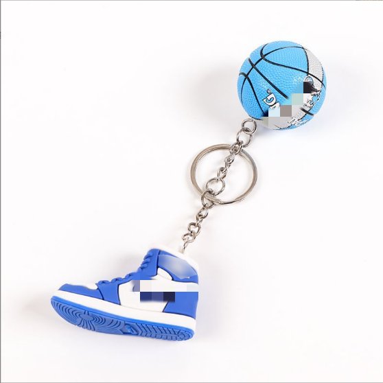 Custom 3D Mini Air Jordans Shoe Keychain Model Rubber Keychains with Basketball Mini Sneaker Car Keychain Bag Pendant for Gif