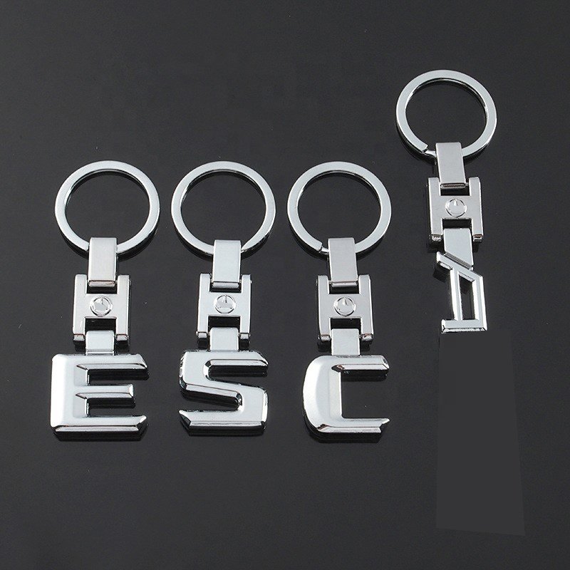 For Mercedes-Benz S Class C Class E Class AMG Car Logo Metal Keychain