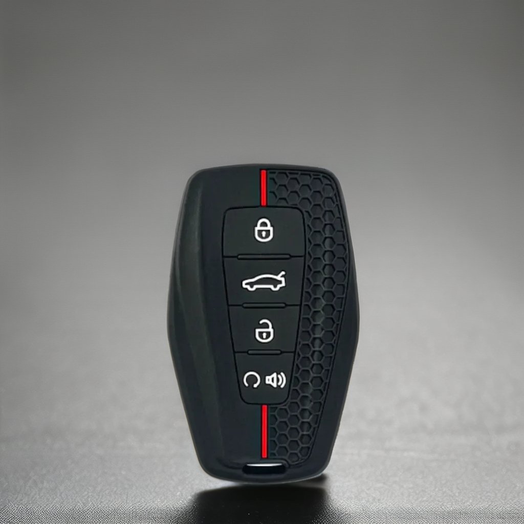 For Geely Silicone Car Key Case Cover Holder Shell Coolray 4 Buttons Auto Styling Fob Accessories