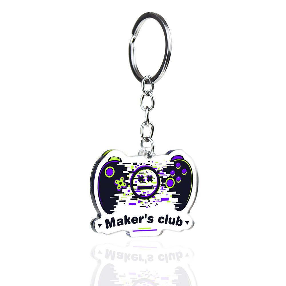 Custom Shape Acrylic Transparent Key Chain Rings Clear Colorful Pendants DIY Plastic KeyChain Anime Acrylic Keychain Customized