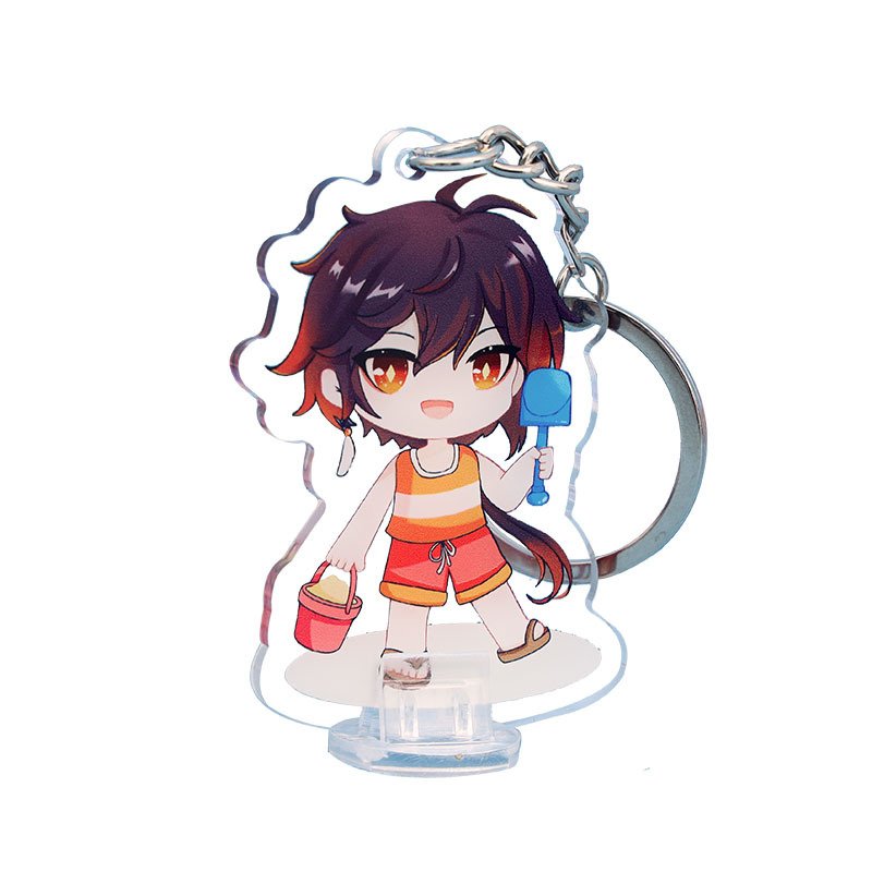 Custom Shape Acrylic Transparent Key Chain Rings Clear Colorful Pendants DIY Plastic KeyChain Anime Acrylic Keychain Customized