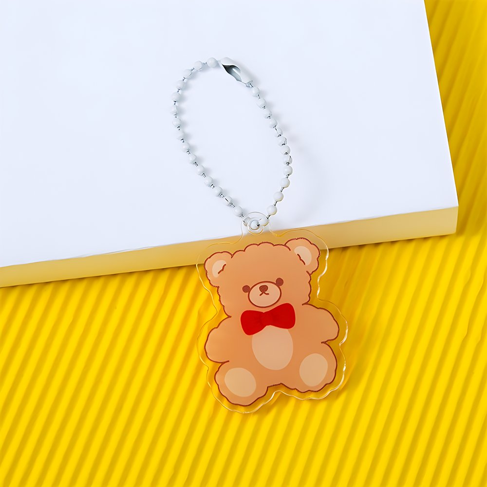 Custom Shape Acrylic Transparent Key Chain Rings Clear Colorful Pendants DIY Plastic KeyChain Anime Acrylic Keychain Customized