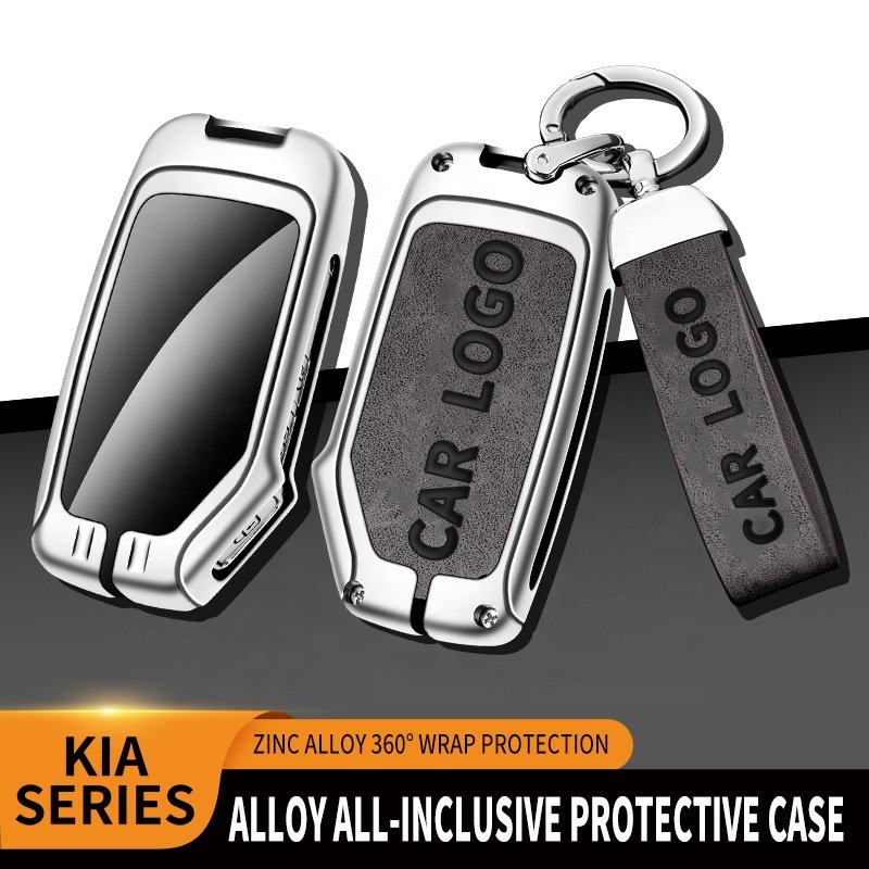 Modern Style Genuine Leather Zinc Alloy For Kia Sorento Car Key Covers