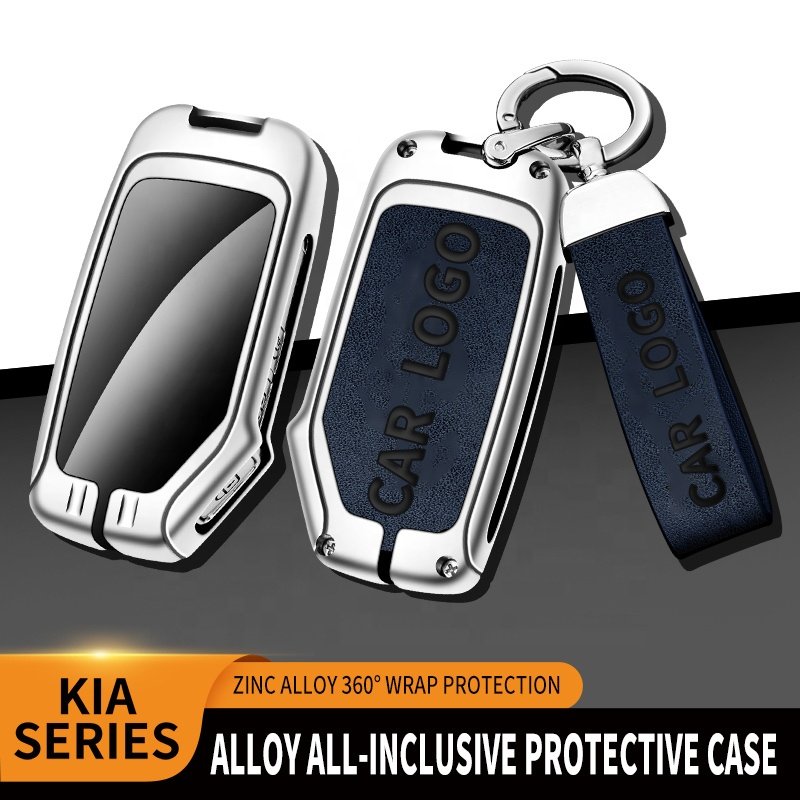 Modern Style Genuine Leather Zinc Alloy For Kia Sorento Car Key Covers