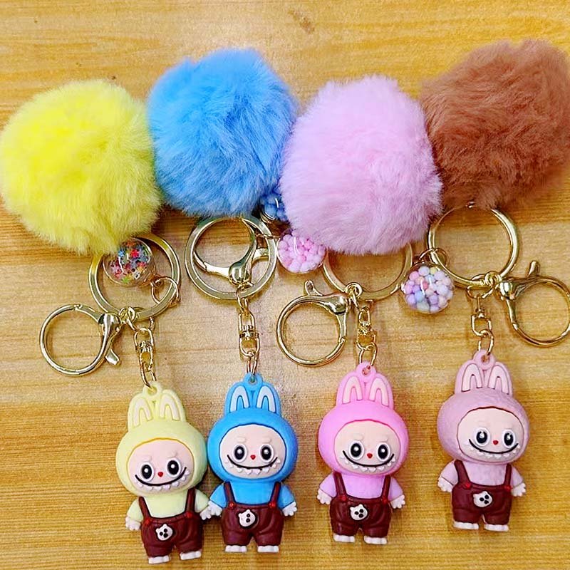 labubu Little Sheep Keychain Italian Silicone Doll Pendant Car Key Chain Accessories Small Gift Wholesale