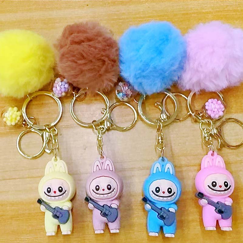 labubu Little Sheep Keychain Italian Silicone Doll Pendant Car Key Chain Accessories Small Gift Wholesale