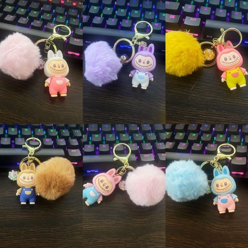 labubu Little Sheep Keychain Italian Silicone Doll Pendant Car Key Chain Accessories Small Gift Wholesale