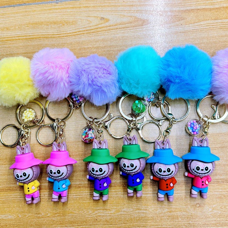 labubu Little Sheep Keychain Italian Silicone Doll Pendant Car Key Chain Accessories Small Gift Wholesale