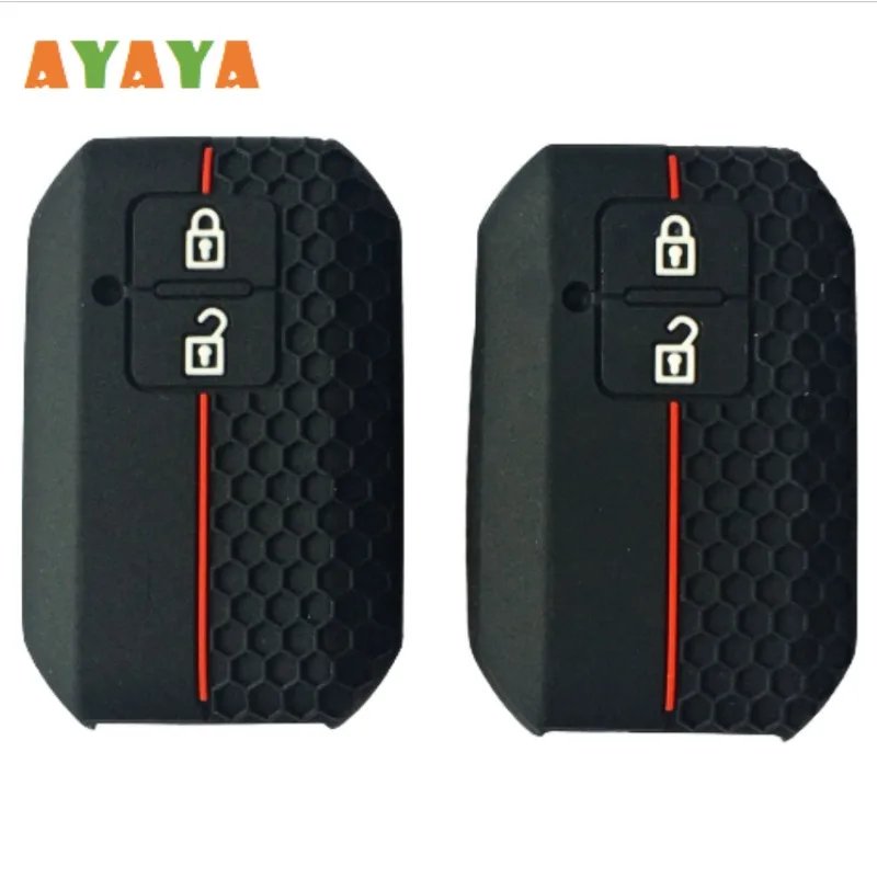 2 Buttons Silicone Car Key Cover Case For Suzuki Swift Ignis Jimney XL7 Ertiga 2020 2021 2022 2023 Protection Shell Accessories
