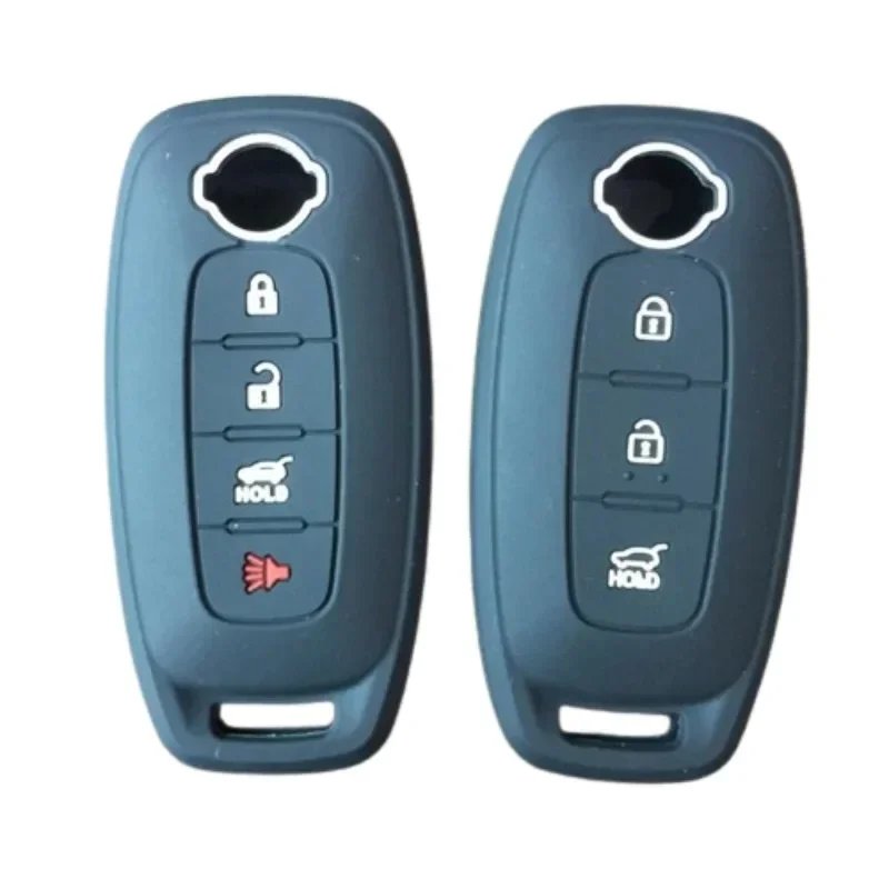 For Nissan X-trail T33 Kicks Qashqai J12 Juke Teana Altima Ariya Silicone Car Key Case Cover Keychain Shell Holder Accessories