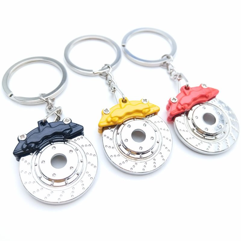 In Stock Mini Creative Disc Brake Keychain Cute Metal Auto Parts Disc Brake Keychain For Men Gift Car Accessories Keychain