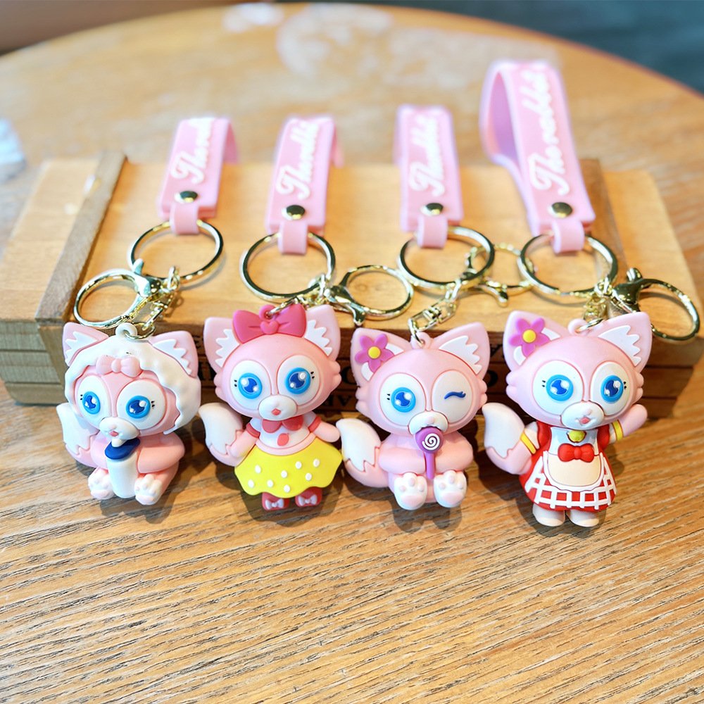 Cartoon Cute Lina Belle Keychain Exquisite Doll Couple Bag Car Chain Hanging Accessories Small Gift Wholesale